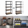 Regał Magazynowy Garażowy Czarny 5 Półek 875Kg 180X90X30 Szybki Montaż