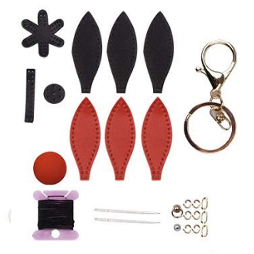 DIY Hand-stitched Leather Hot Air Balloon Making Supplies Kit Crafted Hot Air Balloon Bag Ornament Keychain Sewing Accessories