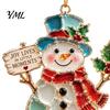 Acrylic Holiday Ornaments 2Pcs Sea Glass Christmas Ornament, Seaglass Heart Bird Angel Tree Star Coastal Style Decor Snowman Pendant, Handmade
