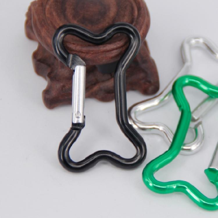 5Pcs Bone Shape Carabiner Clip Aluminum Alloy Hanging Carabiner Hook Spring Snap Hook Clip Outdoor Hiking Accessories