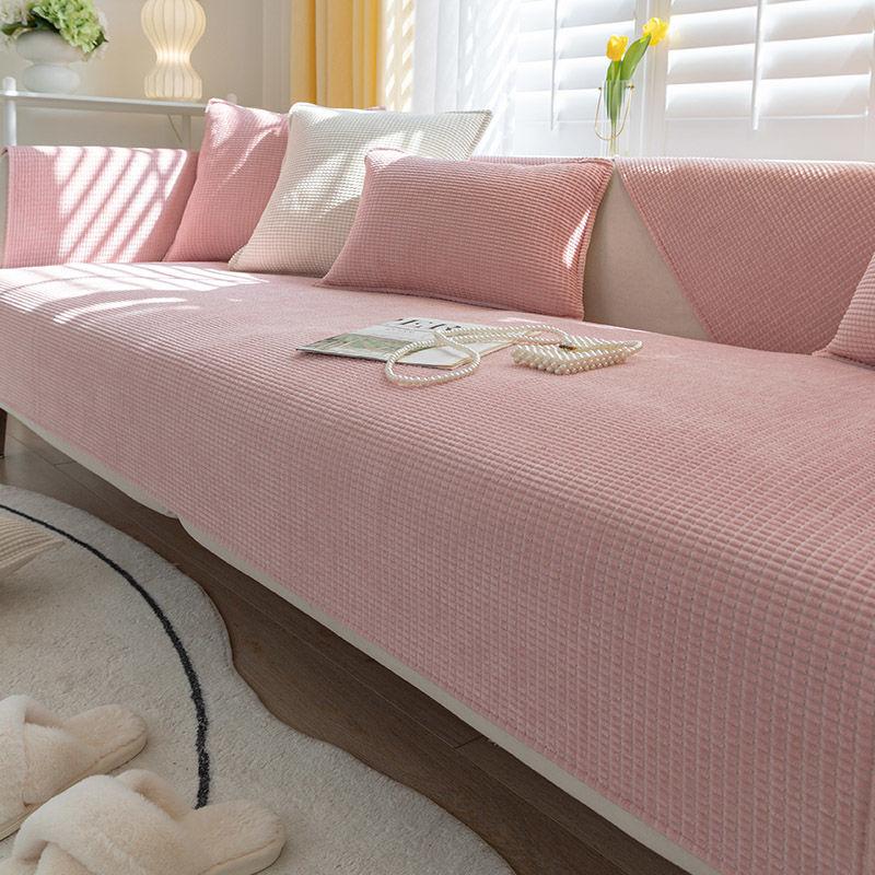 

Бежевая диванная подушка Four Seasons General Простая современная нескользящая бархатная подушка из кукурузного бархата. Чехол на диван, ткань для чехла на спинку. 70*150cm