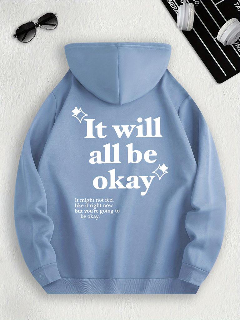 Men's Kangaroo Pocket Adjustable Drawstring Hood Soft Casual Pullover Sweatshirt for Casual Attire Gifts Comfort Clothing