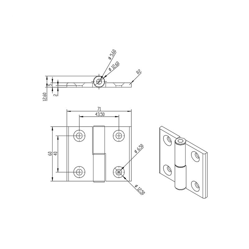 china supplier 3138 40*45mm 4045FL silver anodized left-lift furniture cnc aluminium hinge 20 30 40 45 for and aluminum profile