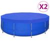 vidaXL Poolabdeckungen 2 Stk. PE Rund 540 Cm 90 G/m²