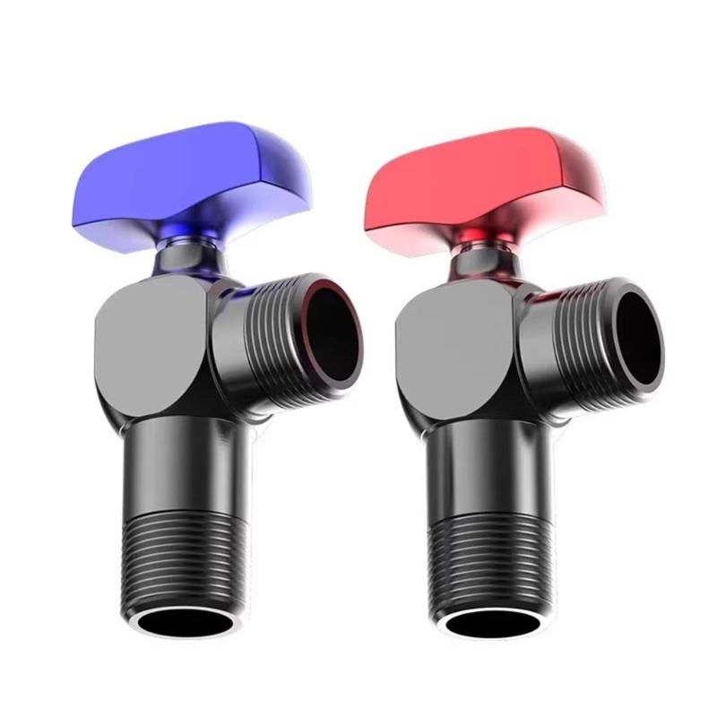 1/2 Zoll Winkelabsperrventile Badezimmer Hoher Durchfluss Heiß-/Kaltwasser Absperrventile Wasserflussregelventile Regler