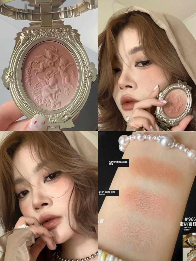 Cheerflor Angel Relief Gradient Blush Popular Shrink-Expand Color Korean Style Natural Single Color for Women