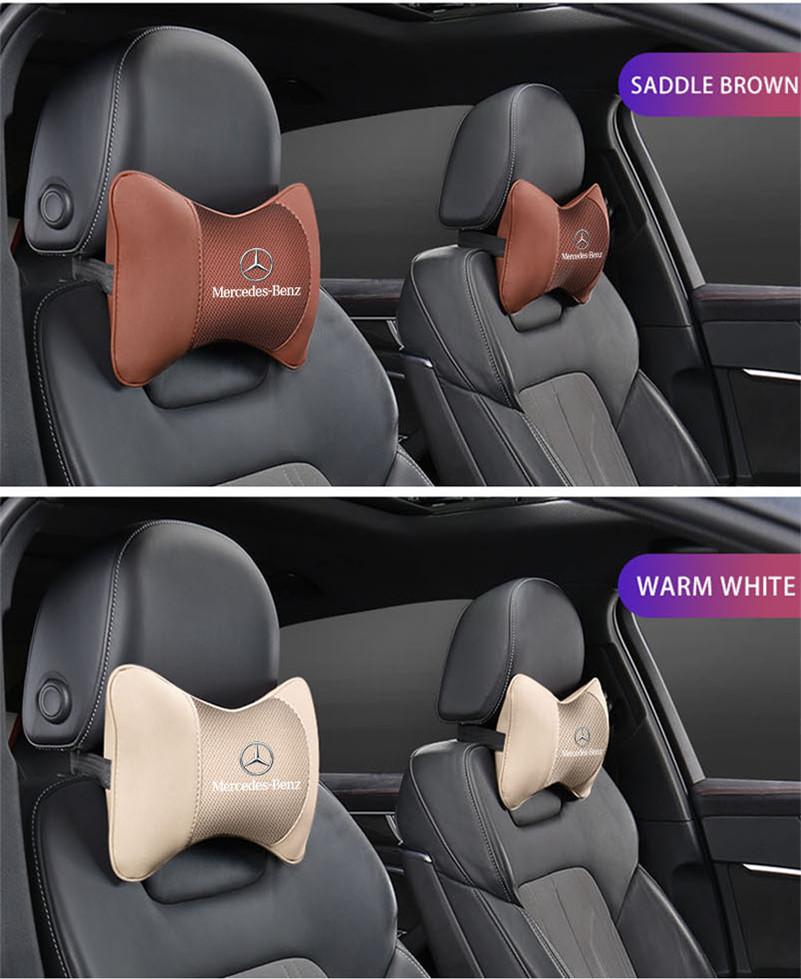 FA031PCS Car Interior Headrest Seat Head Support Neck Pillow XKTZ-BE For Mercedes Benz W203 B/C/E/S Class GLC GLE Interior Mouldings