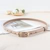 Women Belt Imitation Leather Adjustable Thin Waistband Solid Color Dresses Shirts Tops Waist Belt Versatile Fashion Accessory