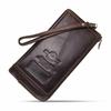 CONTACT'S Portafoglio da uomo in vera pelle RFID Porta carte da uomo lungo con pochette da uomo