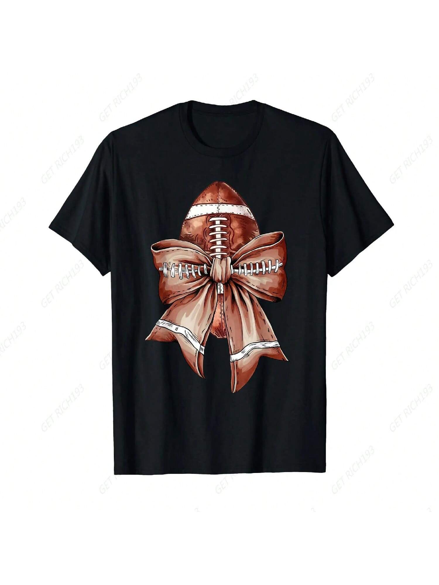 Coquette Bow Pumpkin American Football Season Fall Autumn T-Shirt unisexs Mens Kids Football Game Day Coquette Ball Lovers Tee S разноцветный