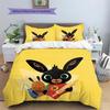 Bing Pattern Bedding Quilt Set  Home Decoration  Gift (1 * Duvet Cover + 2 * Pillowcase  Without Core)