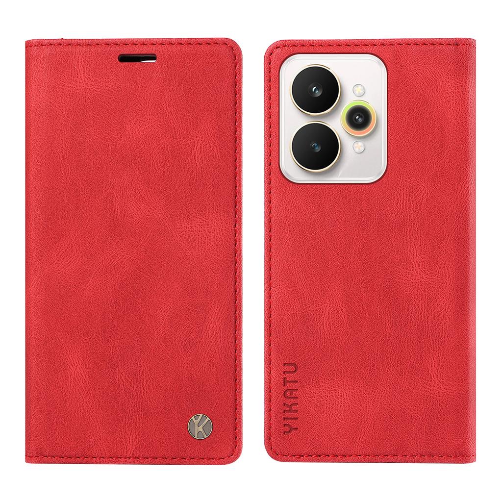 For Realme 15 Pro 5G/Realme 15 5G Leather Cover YIKATU YK-004 Skin-Touch Wallet Phone Cases