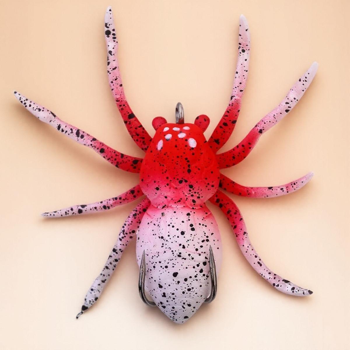 

7 см 64 г Реалистичная мягкая приманка-паук Рыболовные приманки Искусственная приманка для щуки, карпа, окуня Приманки для ловли на поверхности воды красный