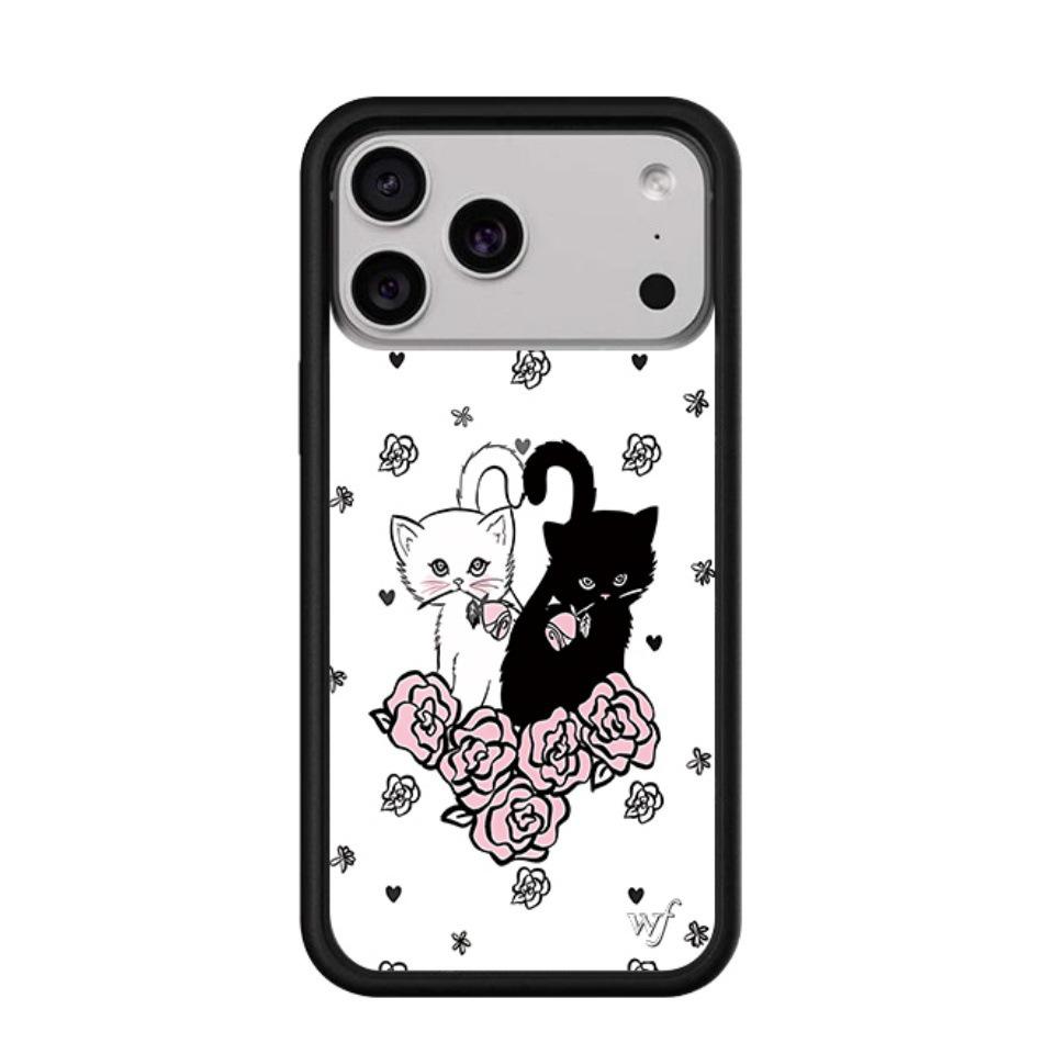 

WildFlow Cat Phone Case for iPhone 17, 16 Pro Max, 15 Plus - Black & White Design iPhone 16 Plus