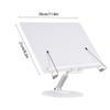 Desktop Book Stand for Reading with 360 Degrees  Rotating Base & Page Clips Foldable and Angle Adjustable for Cooking