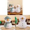 Snowman Plush Doll Hat Scarf Cartoon Bedroom Decoration Christmas Gifts Ornament