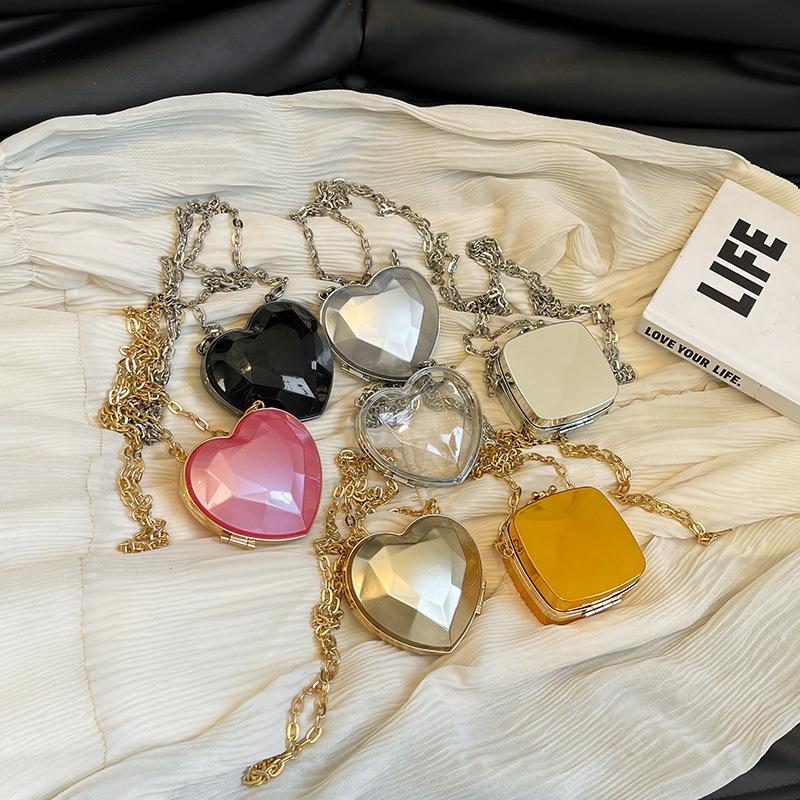 Acrylic Mini Love Bag Sweet and Fashion Transparent Chain Crossbody Bag Small Wallet Bag