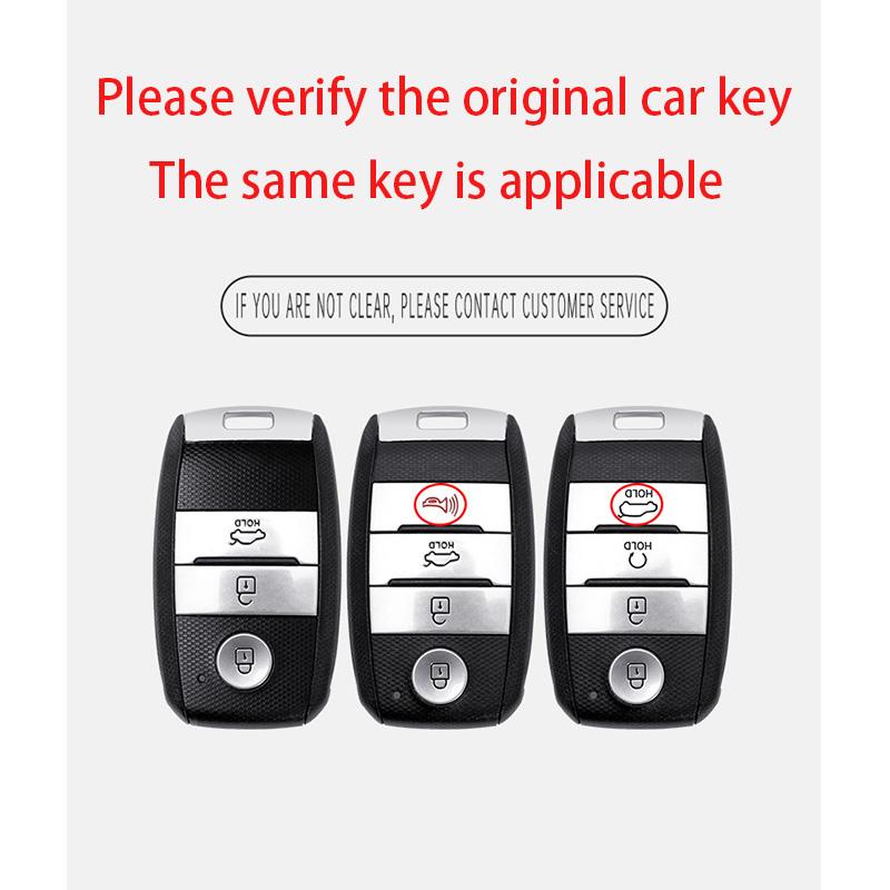 Zinc Alloy Leather Auto Shell Fob For Kia Optima Sorento Niro Soul Car Key Cover Case Holder For Kia KX3 KX5 K3S RIO Ceed Cerato