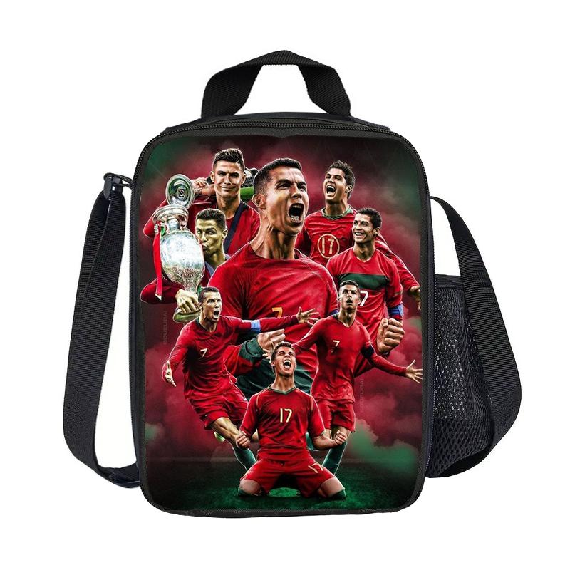 Sport Lunchbox Lekdichte Draagtas Lunchbox Ronaldo Voedselbewaarzakken Thermische Tas CR Voetbalster Geïsoleerde Lunchtassen