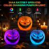 Halloweenská dekorace Svítící dýně aktivovaná zvukem se strašidelnými zvukovými efekty Elektronická hračka jako rekvizita pro barovou scénu