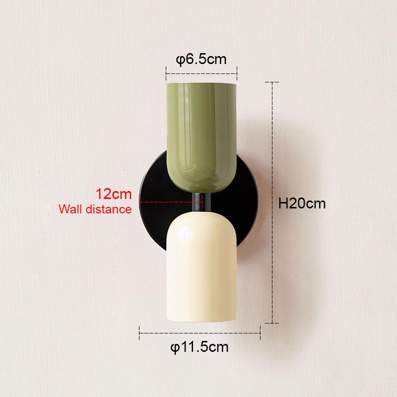 

Красочные настенные светильники в скандинавском минималистичном стиле для современной спальни, прикроватной тумбочки, гостиной, детской комнаты, настенного светильника E27 для домашнего декора No light bulb