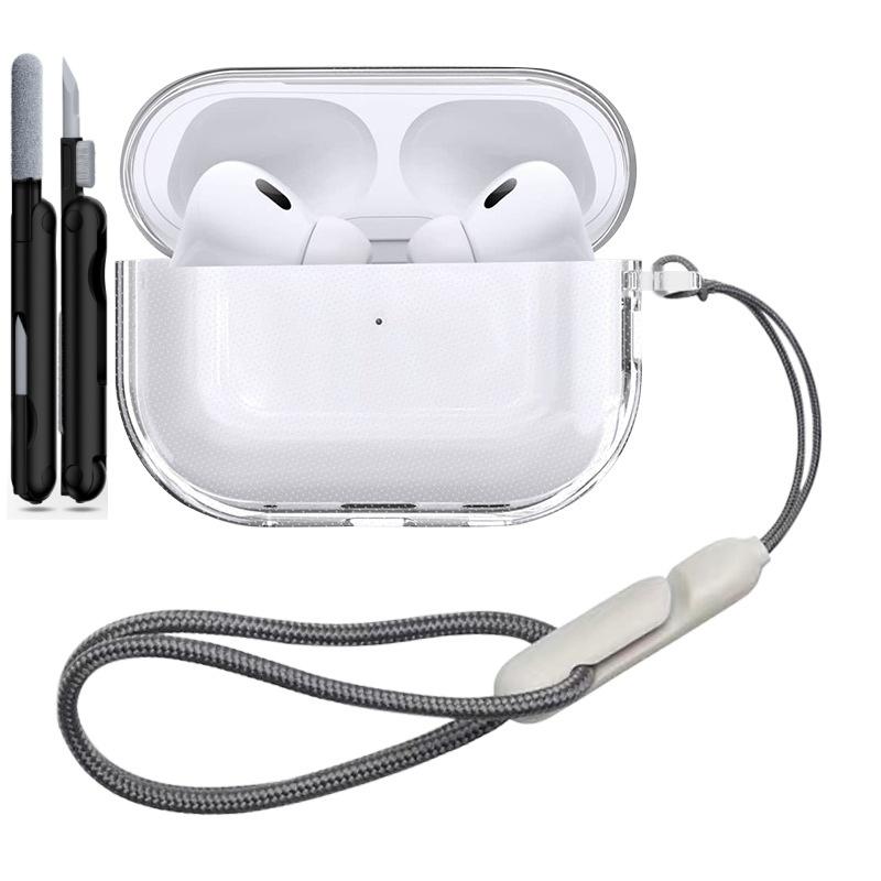 

Protective Cover for AirPods Pro 3 Case Compatible with AirPods Pro 3rd Generation Case (2025) Silicone Case with Cleaning Kit for AirPods Pro 3 прозрачный