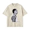 Washed Vintage Rapper Central Cee Face Graphic Tshirt Men Women Hip Hop Fashion Short Sleeve T Shirts Mens Oversized Streetwear