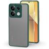 Silicone Case for Xiaomi Redmi Note 13 5G, with Camera Protection, Transparent/green + 9H Tempered Glass