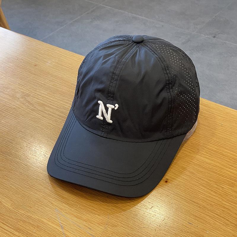 Letter N Embroidery Summer Baseball Cap For Women Men Quick Drying Mesh Breathable Peaked Hat Solid Color Outdoor Sunshade Caps