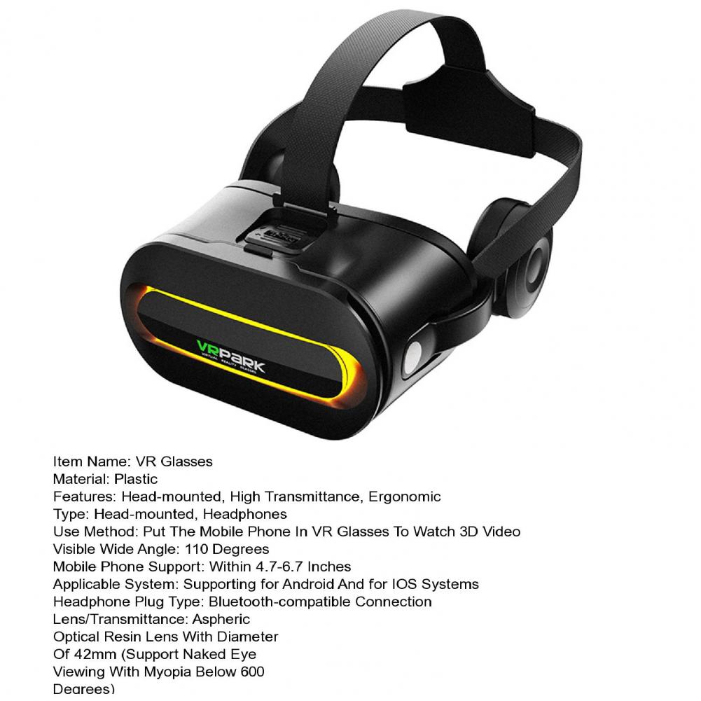 Óculos de Realidade Virtual VR Viar 3D Headset Dispositivos Bluetooth Capacete Lentes Óculos Smart Smartphone Telefone Fones de Ouvido Jogo Mobile