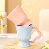 Contrast Color Ceramic Goblet Wine Glass High Looking Girls Cup Souvenir Mug Home with Water Cup Underglaze Color Men