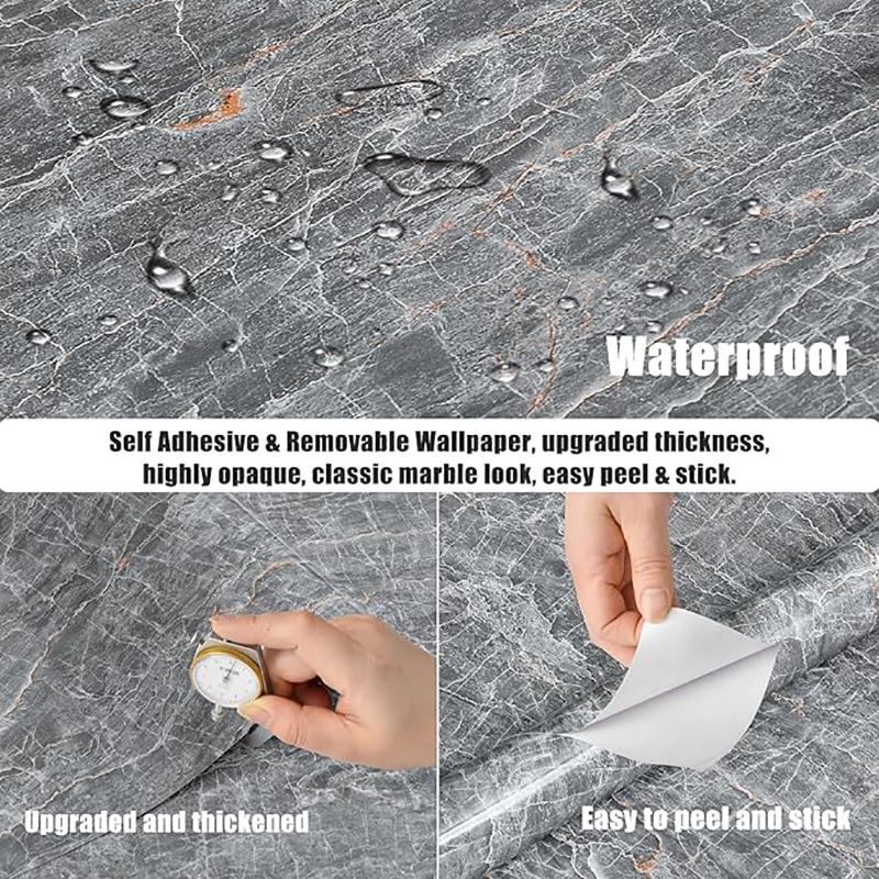 0.40m kitchen wall PVC sticker marble waterproof and anti fouling self-adhesive wallpaper