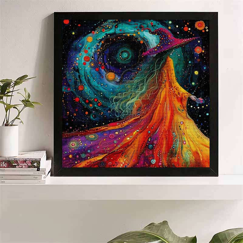 New Arrival 5D DIY Full Circle Diamond Painting "Elf Witch" Embroidery Cross Stitch Home Decor Gift