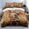 "Whimsical Piggy Paradise." Bedding Sets Duvet Covers Pillowcases(1* Duvet Cover 2* Pillowcases Without Duvet Insert)