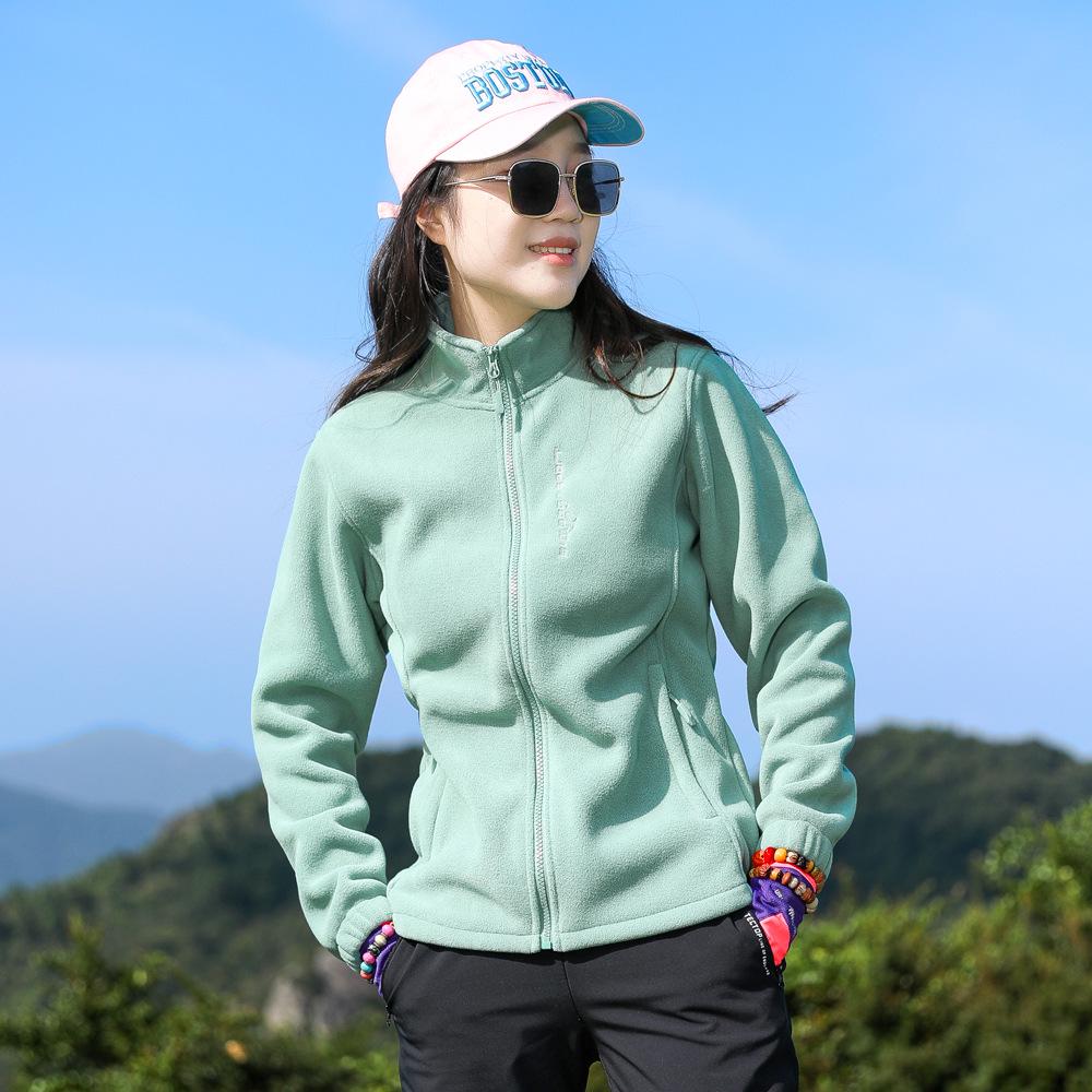 Women's Windproof Fleece Hiking Jacket - Warm, Rainproof, and Casual for Outdoor Sports