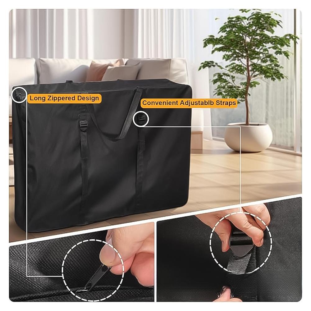 1PC Outside Folding Chair Storage Bag 110*28*74CM Large Outside Folding Chair Storage Case With Zipper Handles Adjustable Strap
