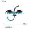 Enamel Dragon Brooches for Women Unisex Rhinestone Necklace Flying Dragon Pins Banquet Party Backpack Gifts Jewelry Accessories