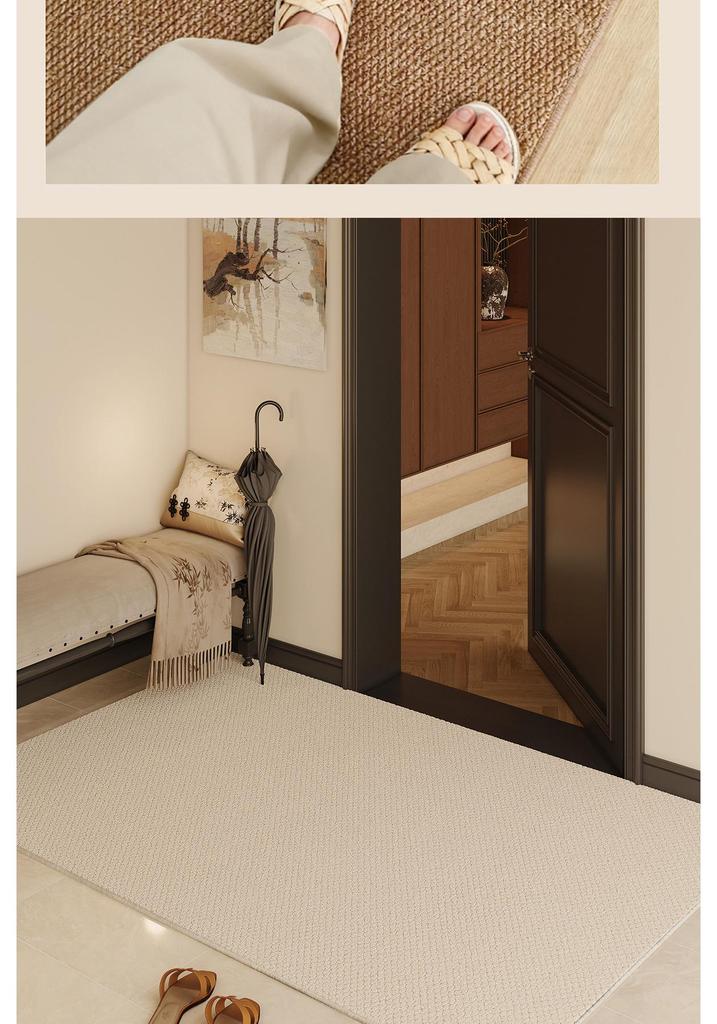 Premium Dirt-Resistant Entryway Floor Mat - Imitation Sisal Carpet, Cuttable, Ideal for Doorways and Living Rooms