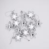 12Pcs Xmas Ball Xmas Tree Hanging Ornament Plastic Six Pointed Star Ball  Party Decor
