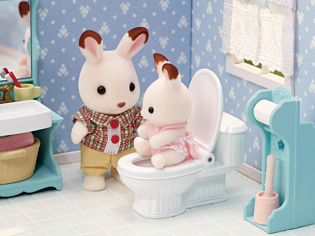 Sylvanian Families Furniture ST Mark Ages 3 and Toy Sylvanian EPOCH [Bathroom Set] SE-200 Certified, Up, Dollhouse, Families,