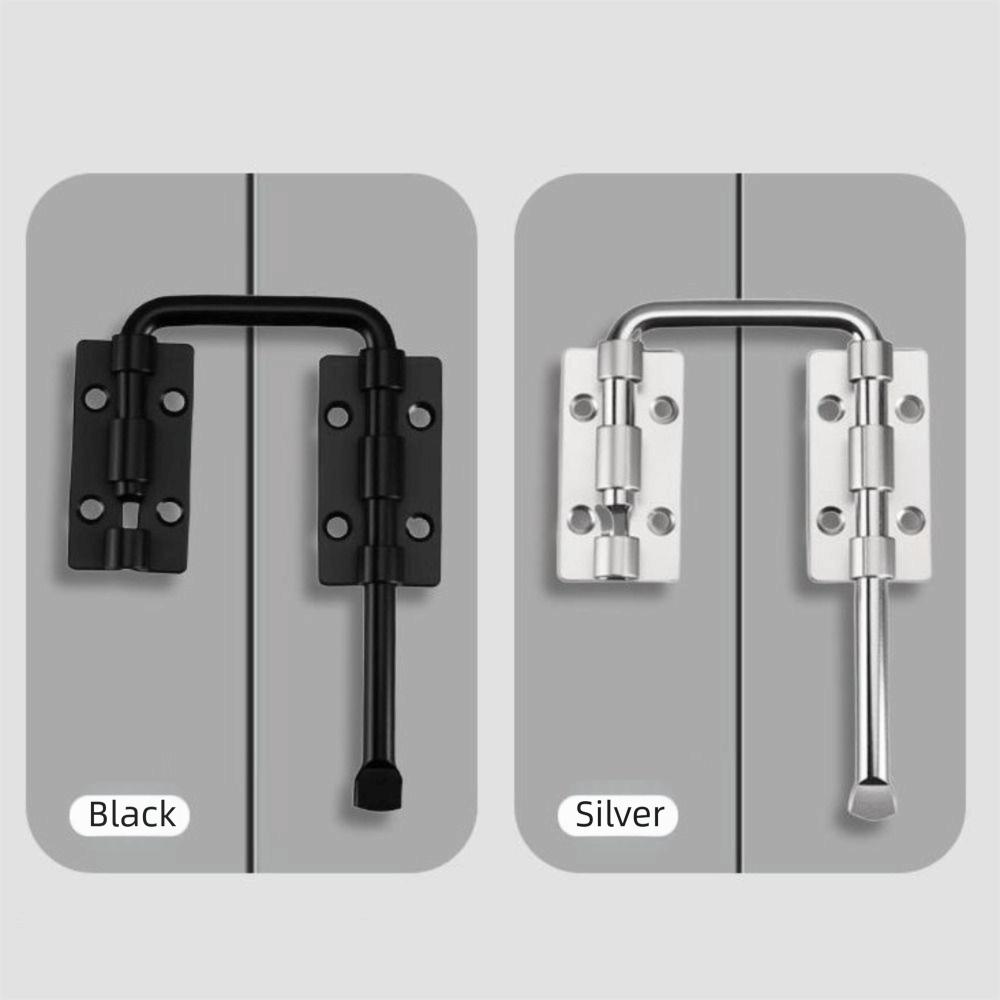 Hardware Stainless Steel Door Latch Lock Thickened 90/180 Degree Gate Latch Safety Non Perforated Door Bolts Gates