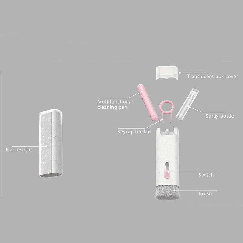 Multifunktionales Bluetooth-Headset-Reinigungsstift, Tastatur, Ohrstöpsel, Computer-Reinigungsbürsten-Set, Handy-Reinigung ZPG