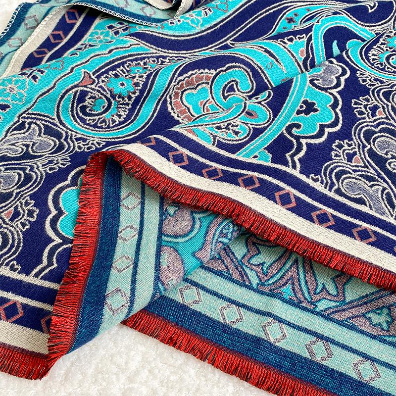 Design Paisley Printed Cashmere Scarf Women Winter Pashmina Shawls And Wraps Thick Warm Bufanda Stoles Blanket Luxury