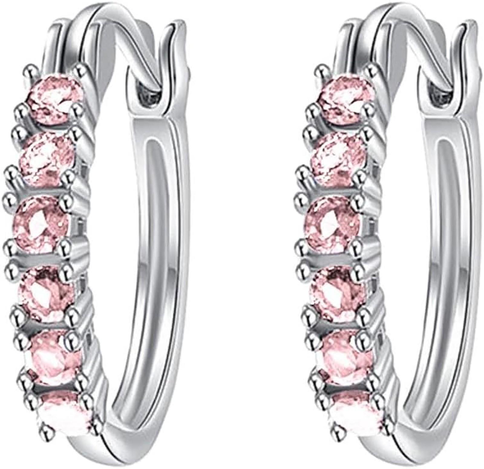 

Модные и элегантные женские аксессуары, серьги с имитацией драгоценных камней One Size розовый