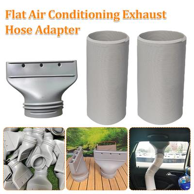Flat Air Conditioning Exhaust Hose Adapter Air Conditioning Connector Exhaust Adapter for Mobile/Car Air Conditioning