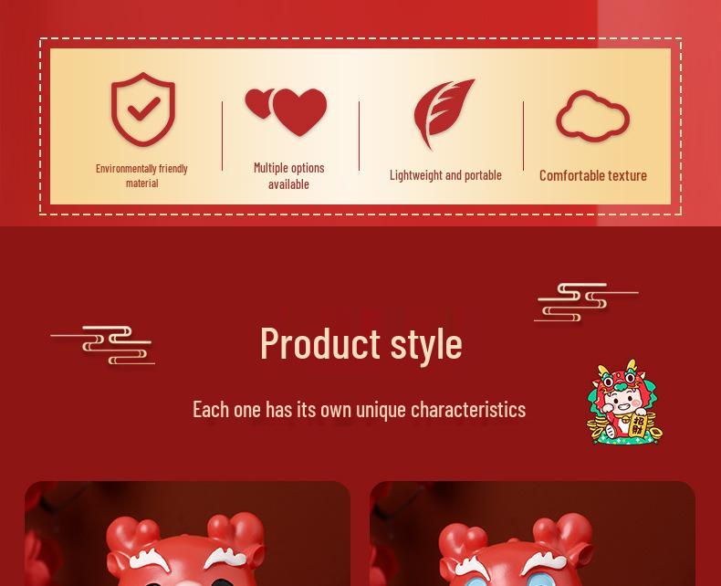 3D Creative Dragon Ornament: New Year Office Decorations & Small Gifts