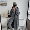 Chunky Knit Women's Cardigan - Versatile, Loose, Mid-Length for Autumn/Winter.