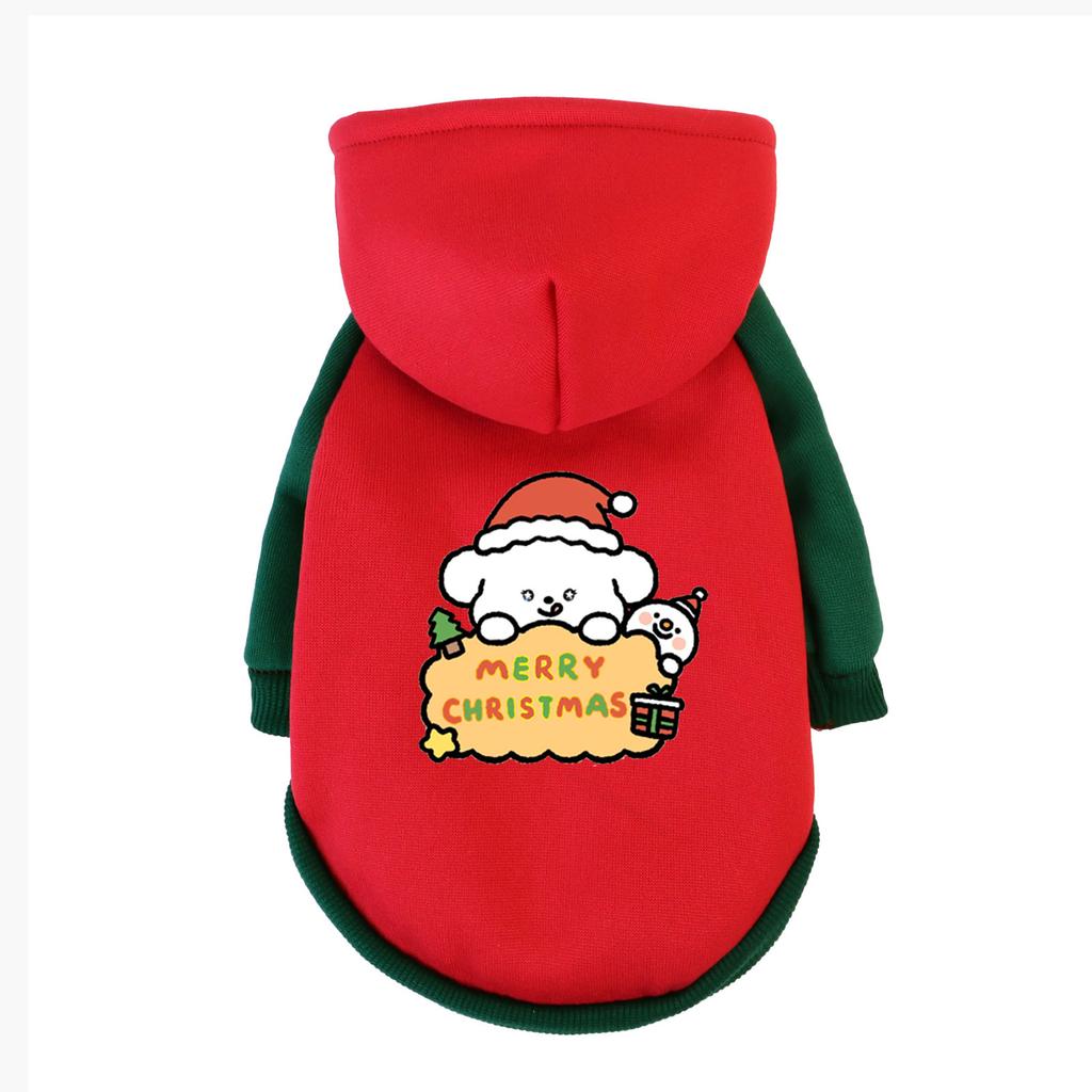 Pet Christmas Hooded Sweatshirt Cats & Dogs Fashion Winter Warm Clothes Suitable For Cats ,TeddyGolden Retriever Party supplier