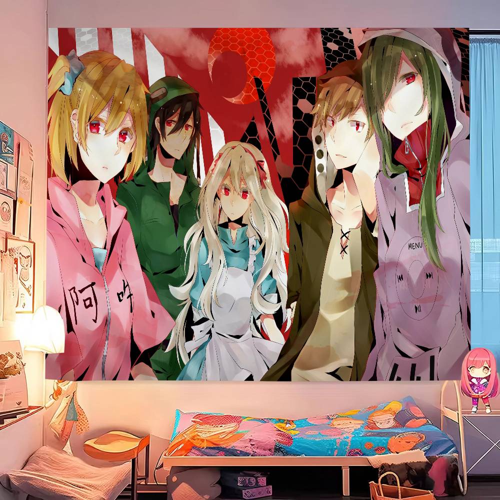 

Anime Kagerou Project Cartoon Tapestry Art Science Fiction Room Home Decor Wall Hanging Sheets 74x94cm(29x37in)