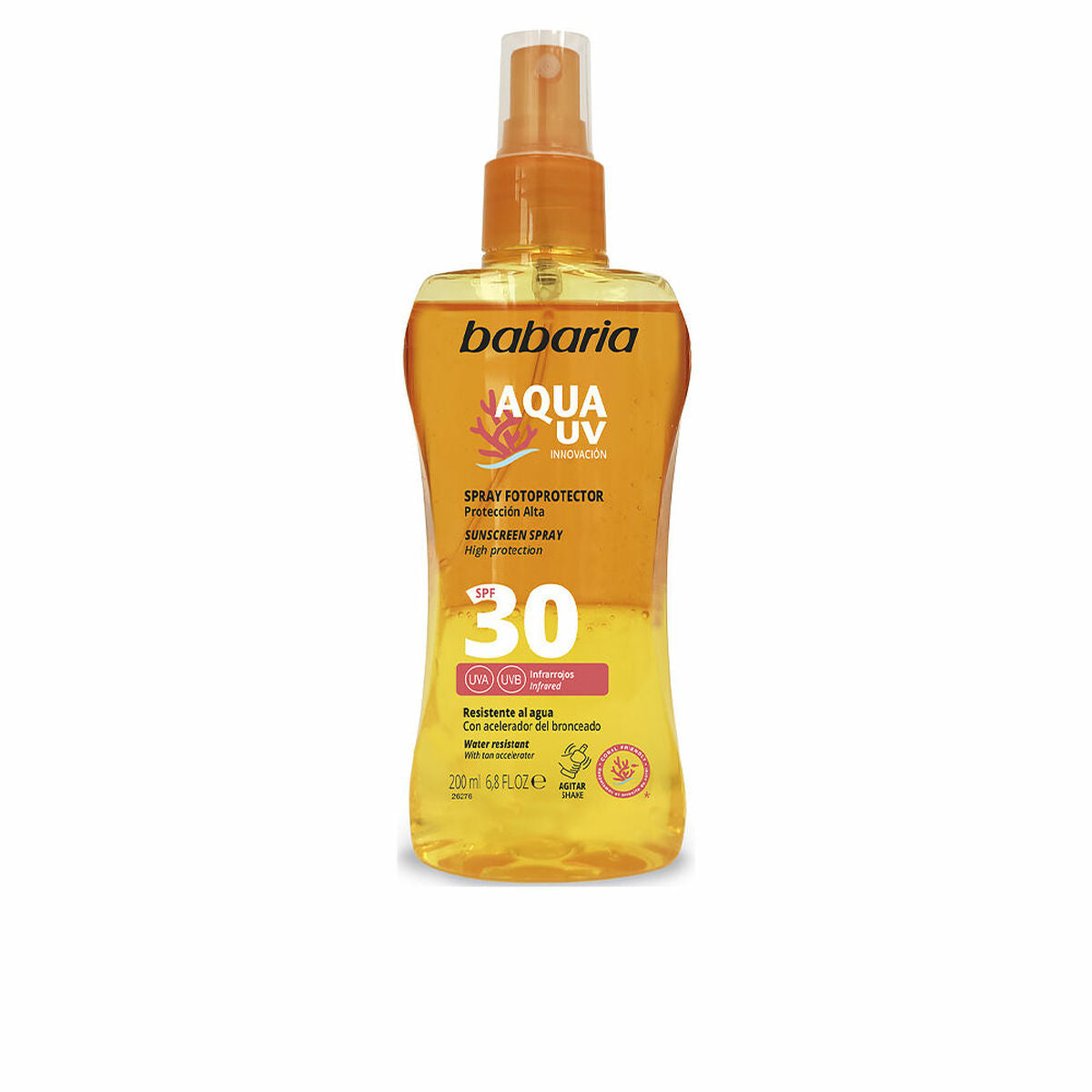 

Babaria Solar Aqua UV Солнцезащитный крем-спрей для тела SPF 30 (200 мл)